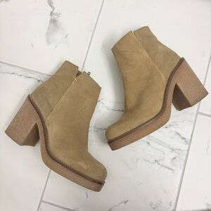 Yokono Suede Chunky Boots Y2K Womens 9 EUR 40 Zip Ankle Platform